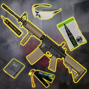 SPECNA ARMS STARTER PACK Set SA M4A1 RIS (SA-C03 CORE™ HAL ETU™) - Black / Tan
