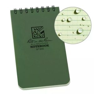 RITE Waterproof POCKET NOTEBOOK (76 × 133 mm) – verde Green