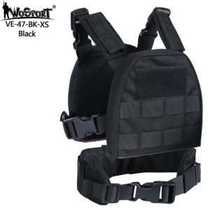 WST Kids MOLLE Plate Carrier with Belt – Black