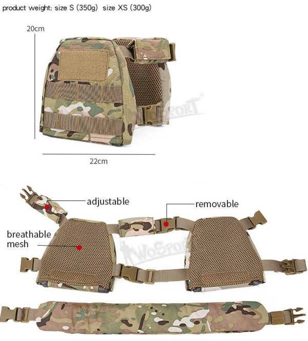 WST Kids MOLLE Plate Carrier with Belt – Tan WST Kids MOLLE Plate Carrier with Belt – Tan