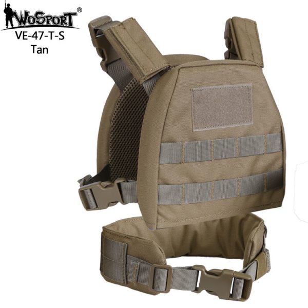 WST Kids MOLLE Plate Carrier with Belt – Tan WST Kids MOLLE Plate Carrier with Belt – Tan
