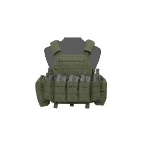 WAS DCS Elite Ops Plate Carrier, AR15 Open Pouches - Green WAS DCS Elite Ops Plate Carrier, AR15 Open Pouches - Green