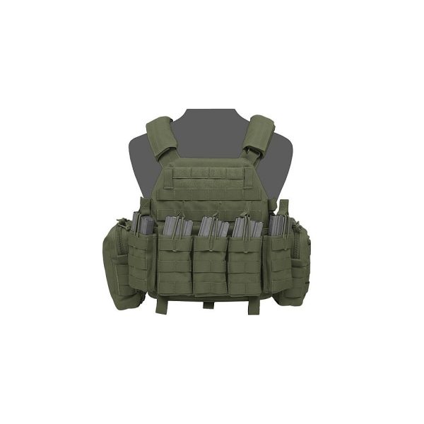WAS DCS Elite Ops Plate Carrier, AR15 Open Pouches - Green WAS DCS Elite Ops Plate Carrier, AR15 Open Pouches - Green