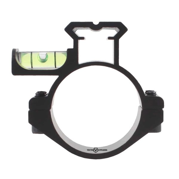 VO Mounting Ring with RIS Rail and Bubble Level, (30 / 25,4 mm) - Black