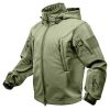 TACTICAL hooded jacket softshell OLIVE TACTICAL hooded jacket softshell OLIVE