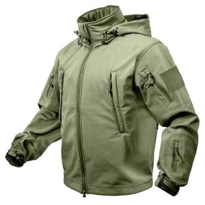 TACTICAL hooded jacket softshell OLIVE TACTICAL hooded jacket softshell OLIVE