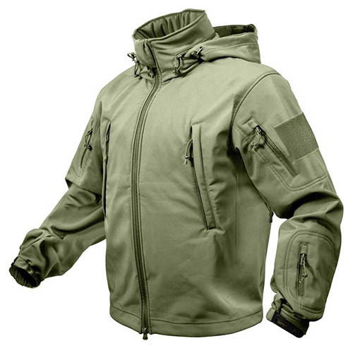TACTICAL hooded jacket softshell OLIVE TACTICAL hooded jacket softshell OLIVE